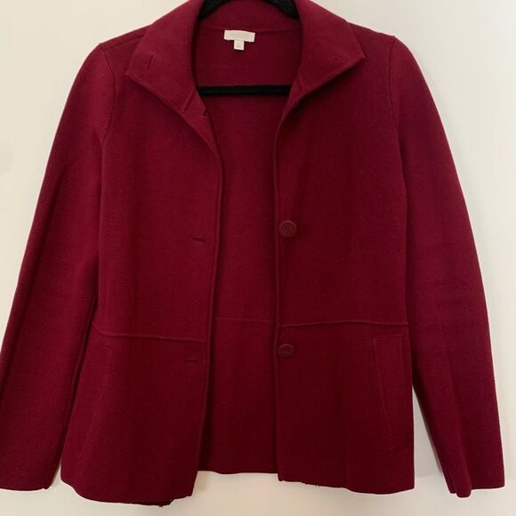 Talbots dark maroon cardigan, long sleeve, front buttons, beautiful, SP - Picture 5 of 9